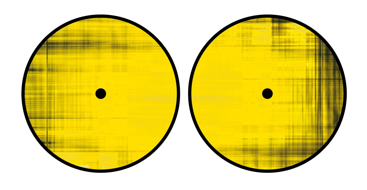 Universal Vinyl Labelsticker (10.2 cm - REGULAR) Skin Blacknyellow