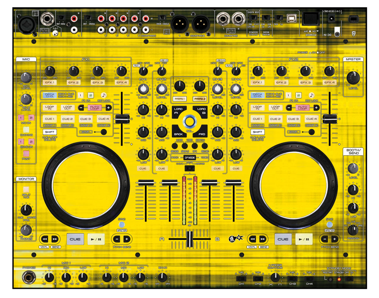 Denon DJ MC 6000 Skin Blacknyellow