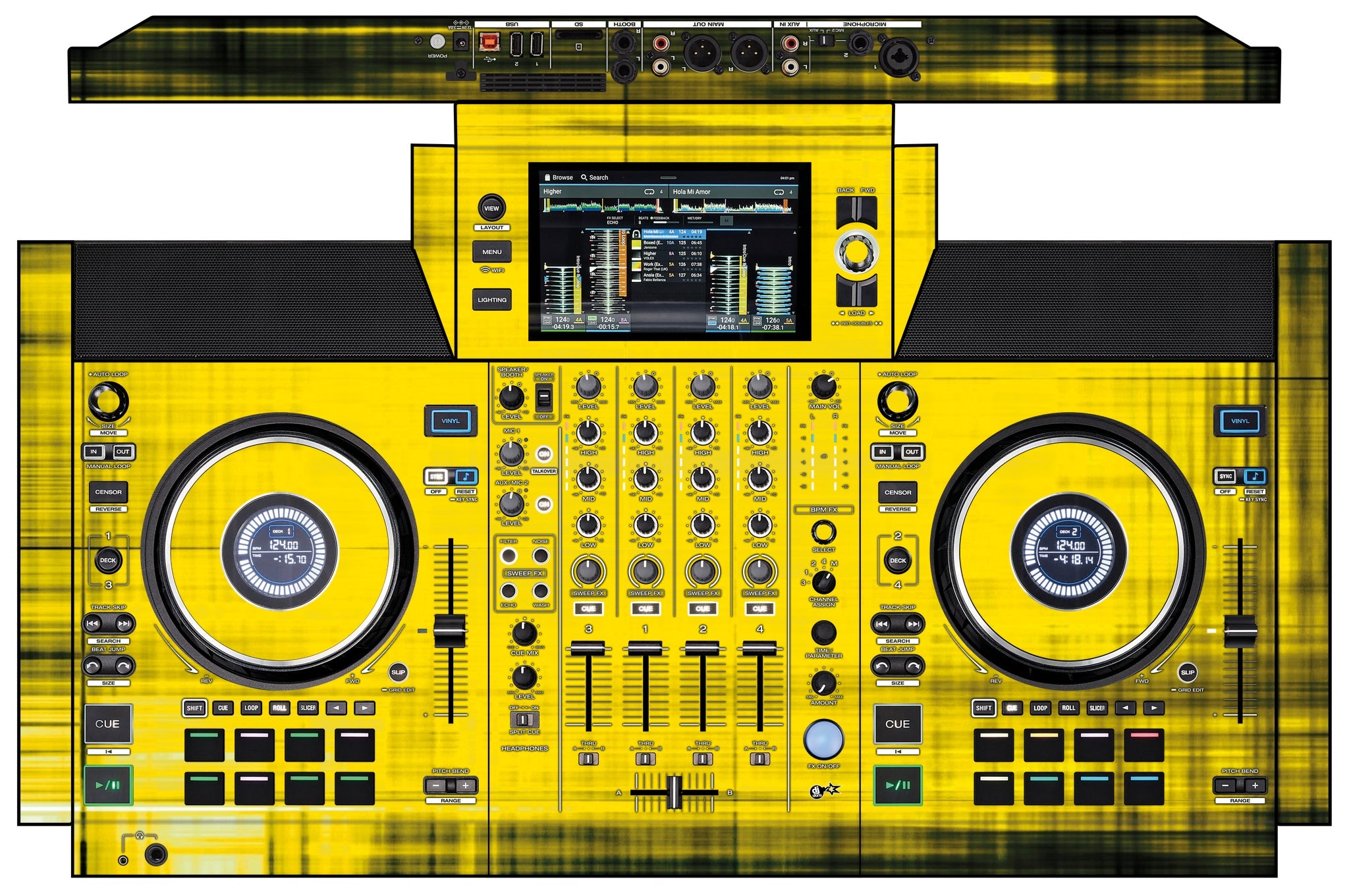 Denon DJ SC Live 4 Skin Blacknyellow