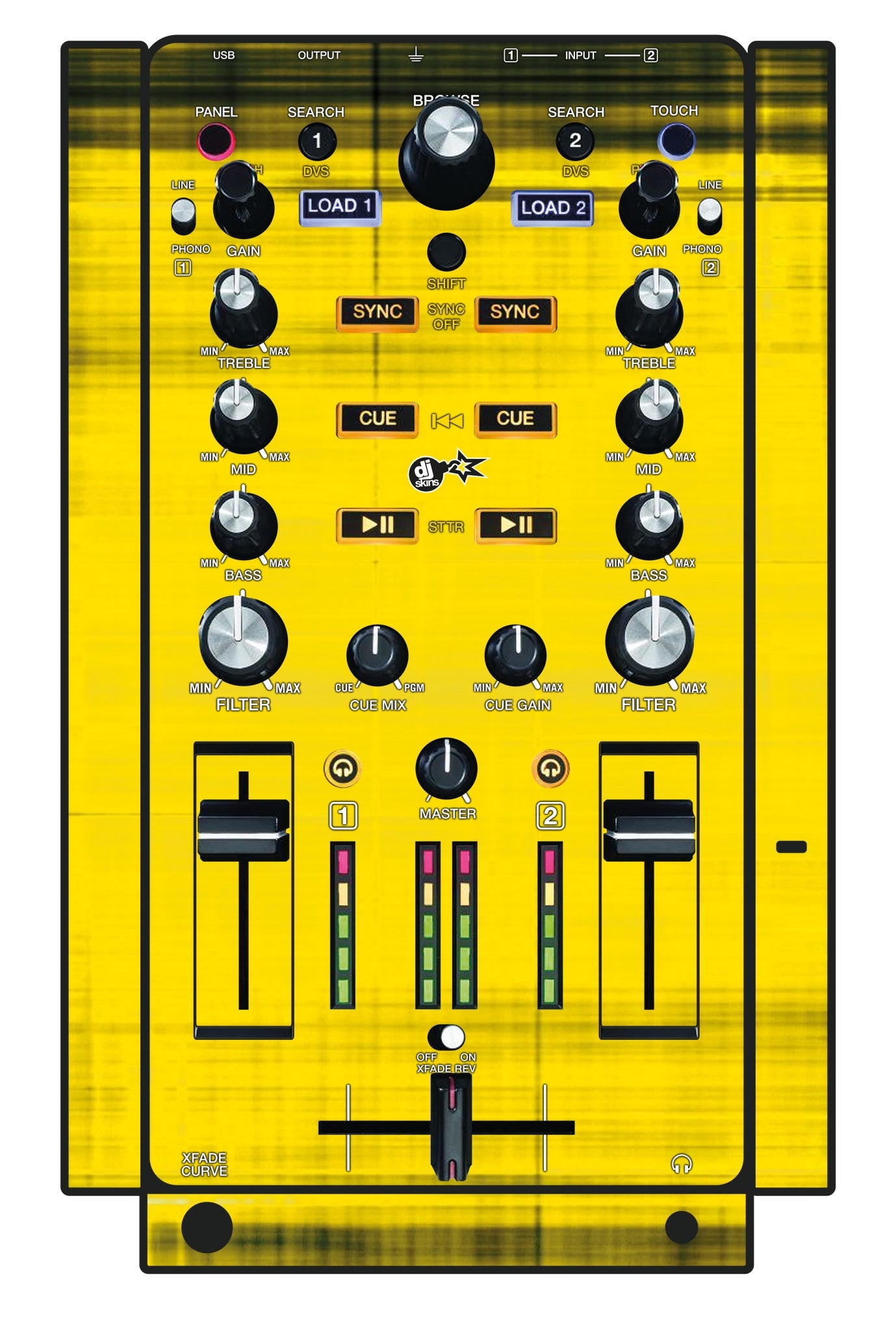 Akai Pro AMX Skin Blacknyellow