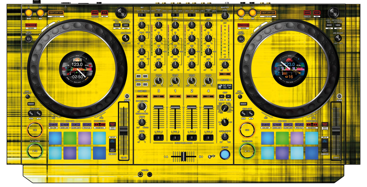 Pioneer DJ DDJ 1000 SRT Skin Blacknyellow