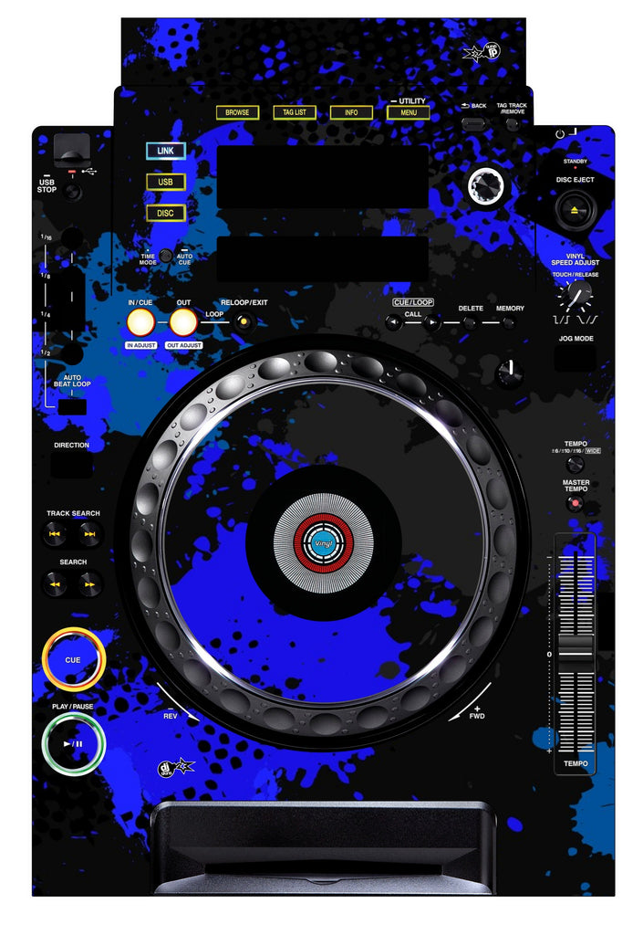 Pioneer DJ CDJ 900 Skin Conflict Blue