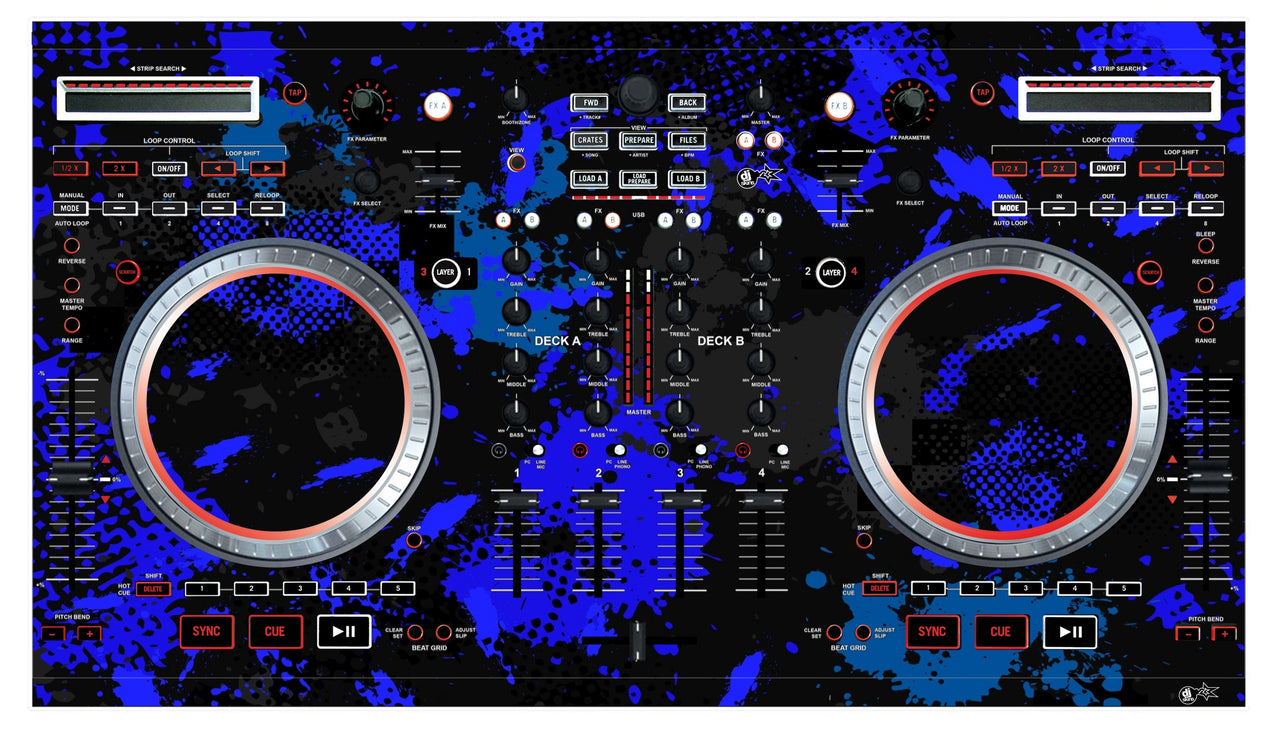 Numark NS 6 Skin Conflict Blue
