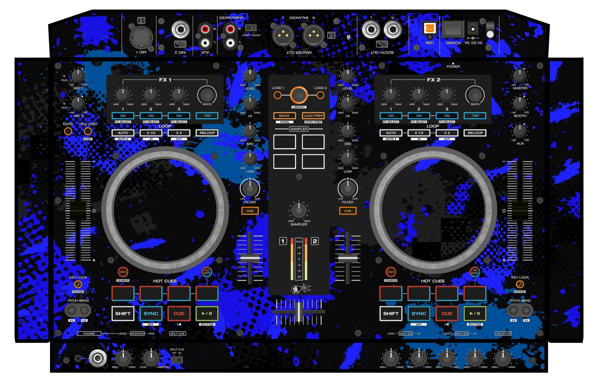 Denon DJ MC 4000 Skin Conflict Blue