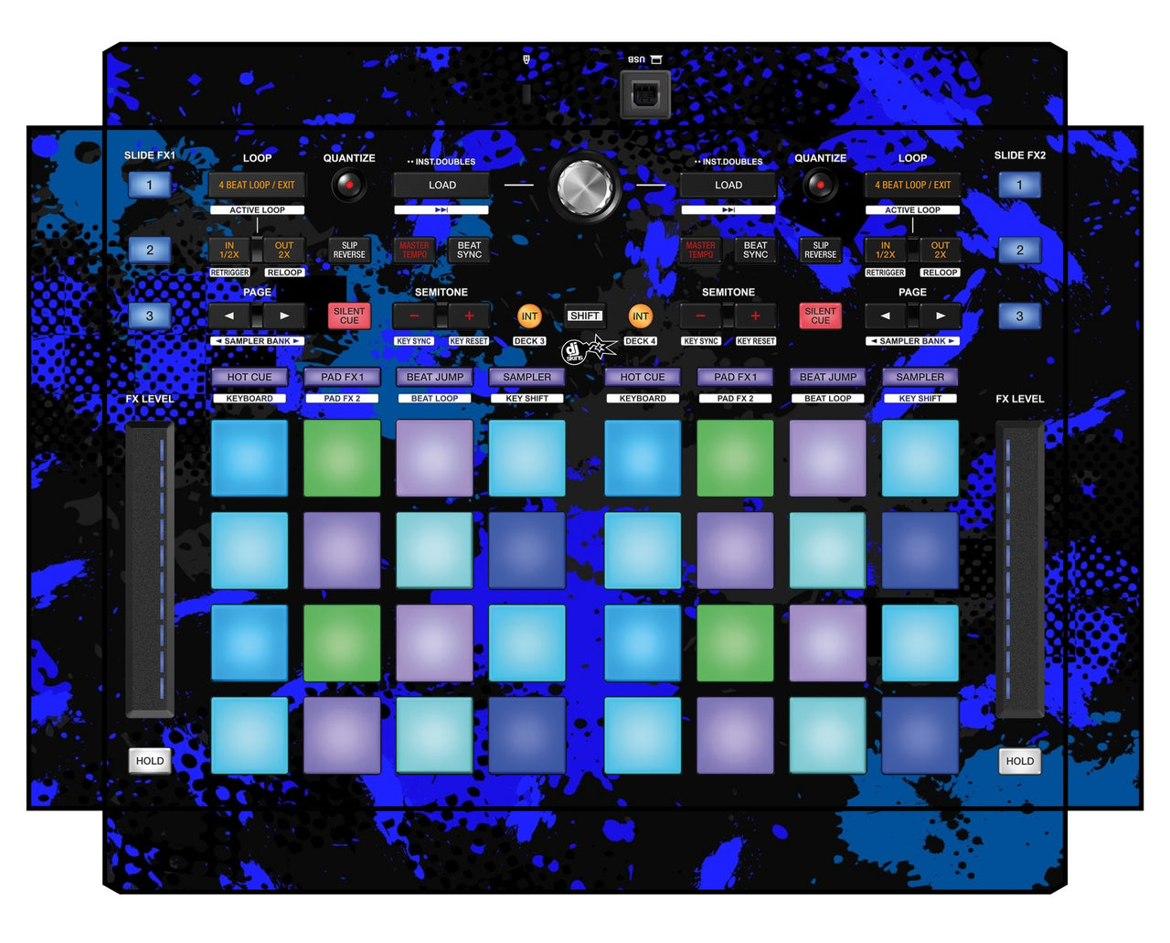 Pioneer DJ DDJ XP 1 Skin Conflict Blue