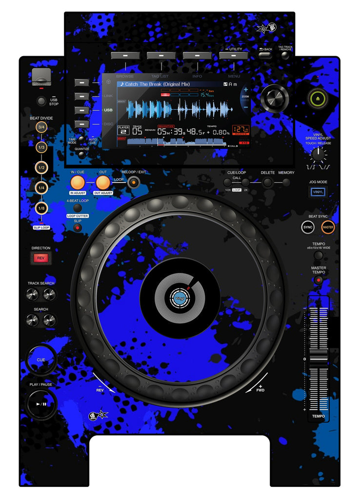 Pioneer DJ CDJ 900 NEXUS Skin Conflict Blue