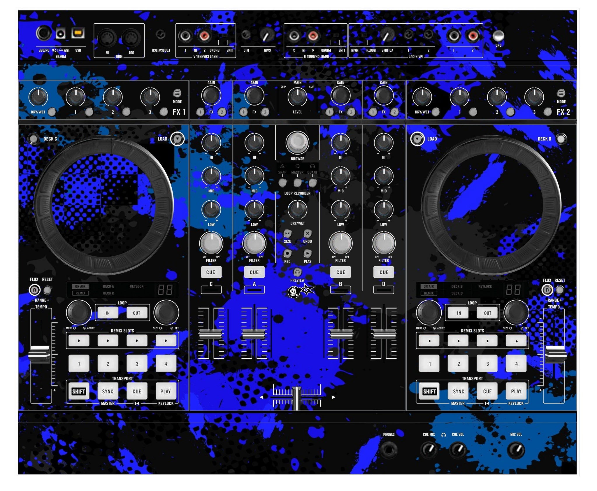 Native Instruments S4 MK2 Skin Conflict Blue