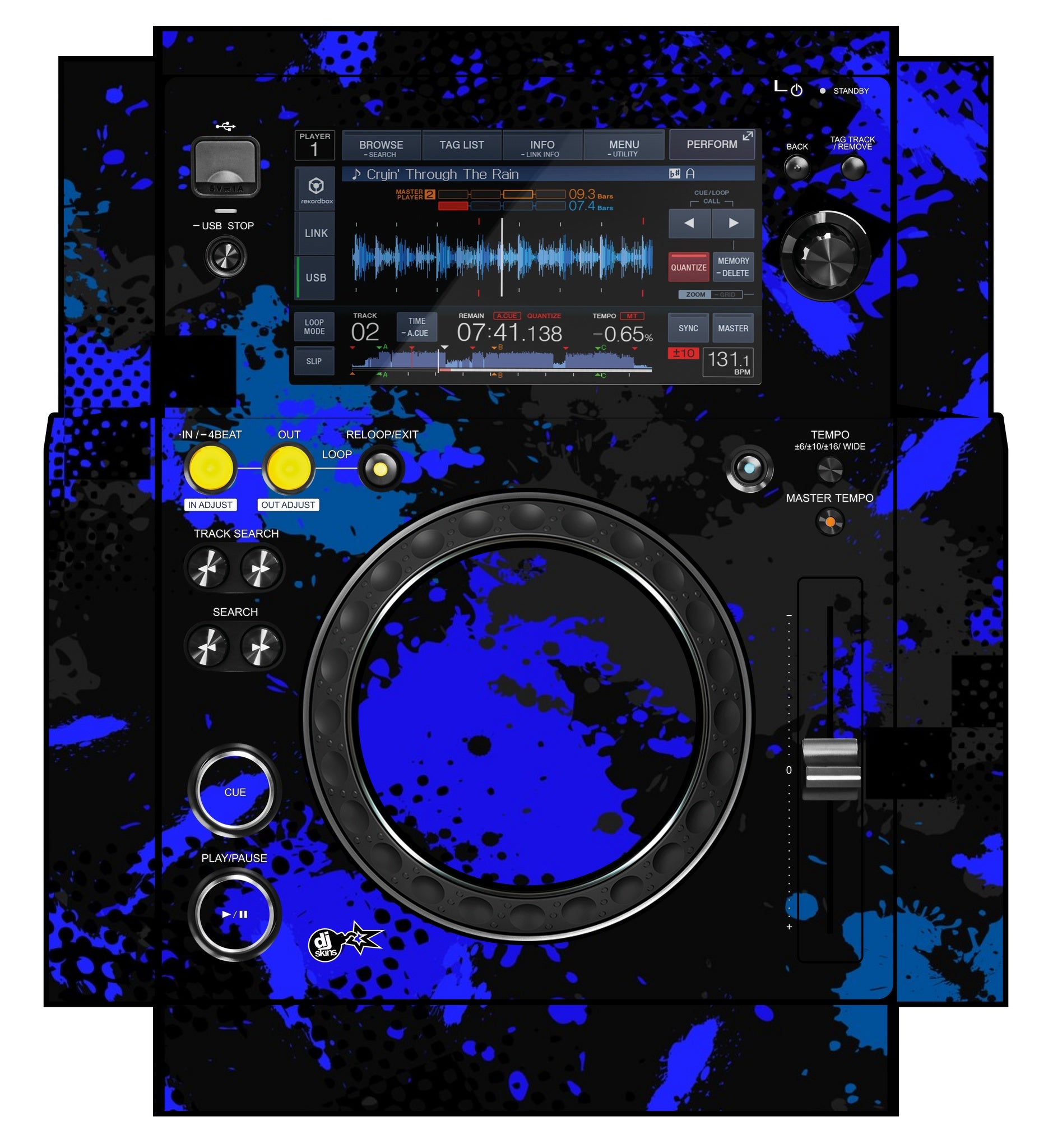 Pioneer DJ XDJ 700 Skin Conflict Blue