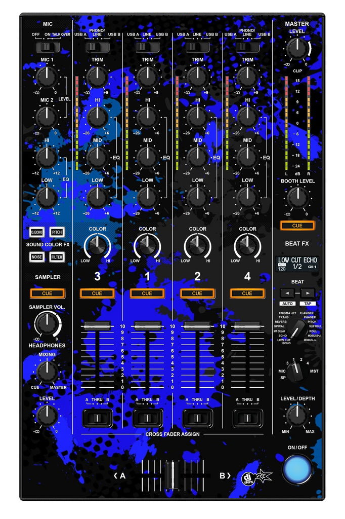 Pioneer DJ DDJ 1000 SRT MIXER Skin Conflict Blue