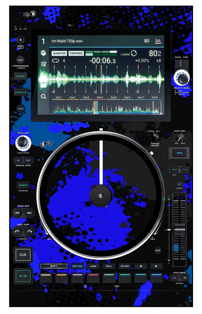 Denon DJ SC 6000 M Skin Conflict Blue