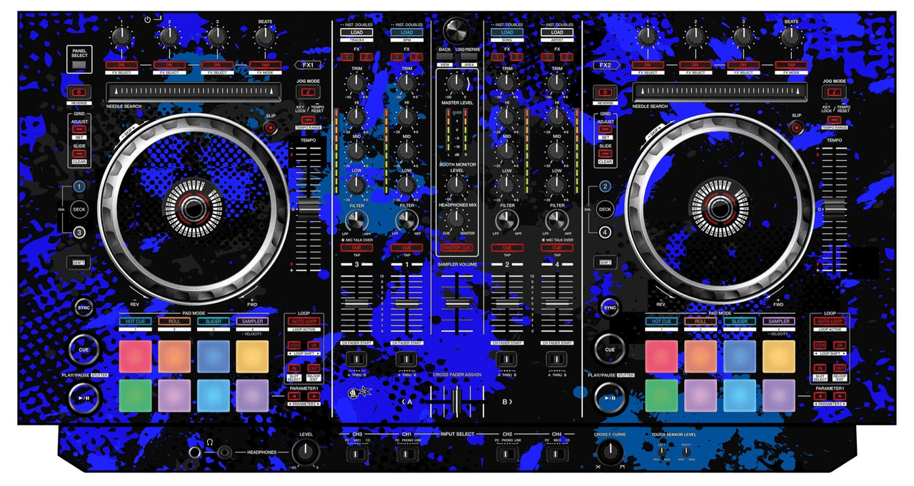 Pioneer DJ DDJ SX Skin Conflict Blue