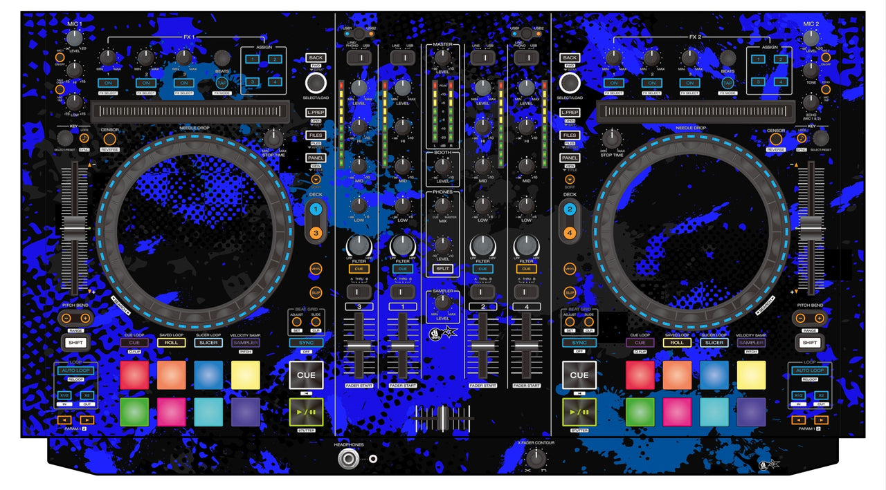 Denon DJ MC 7000 Skin Conflict Blue