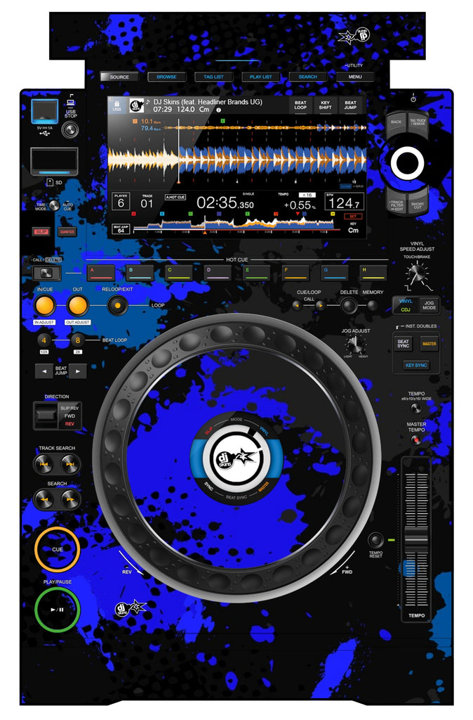 Pioneer DJ CDJ 3000 Skin Conflict Blue