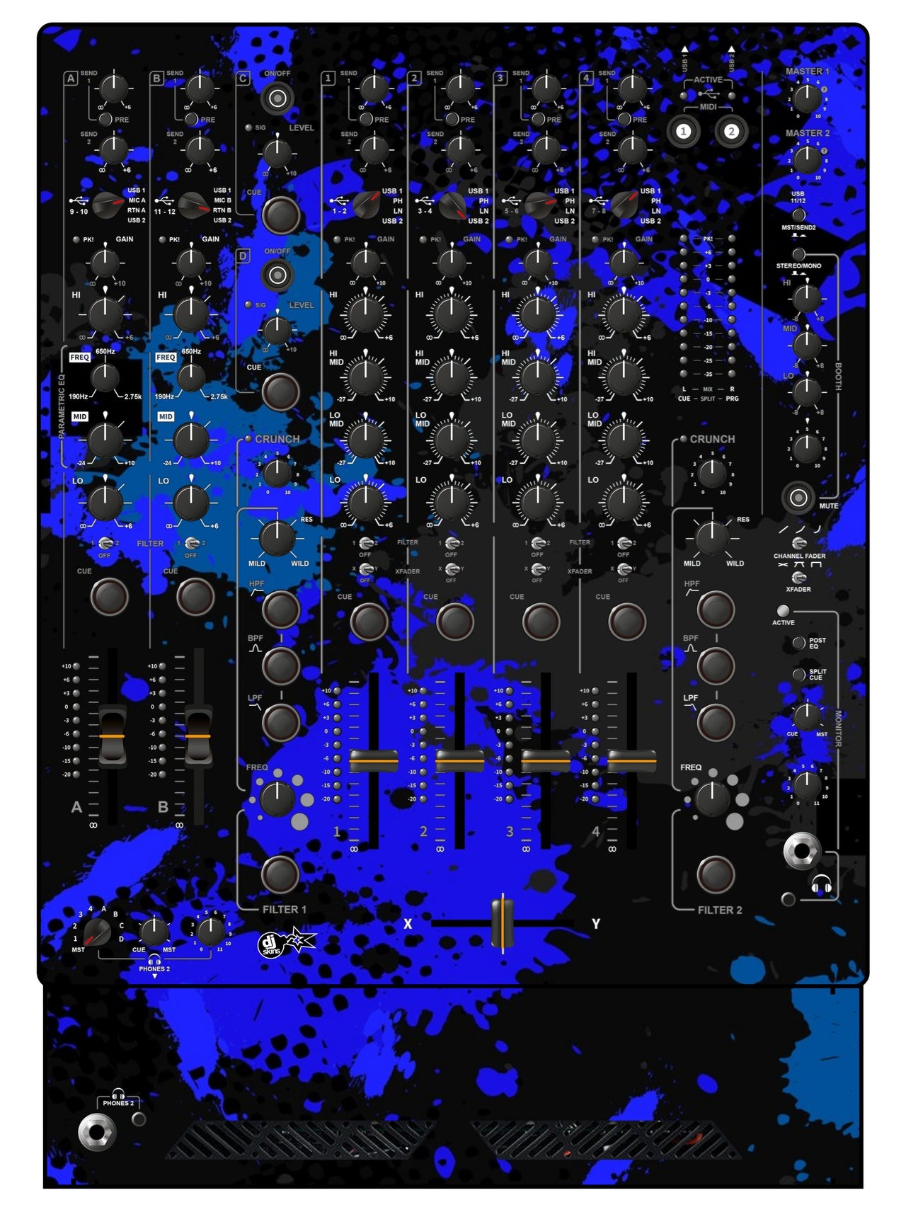 Allen and Heath XONE 96 Skin Conflict Blue