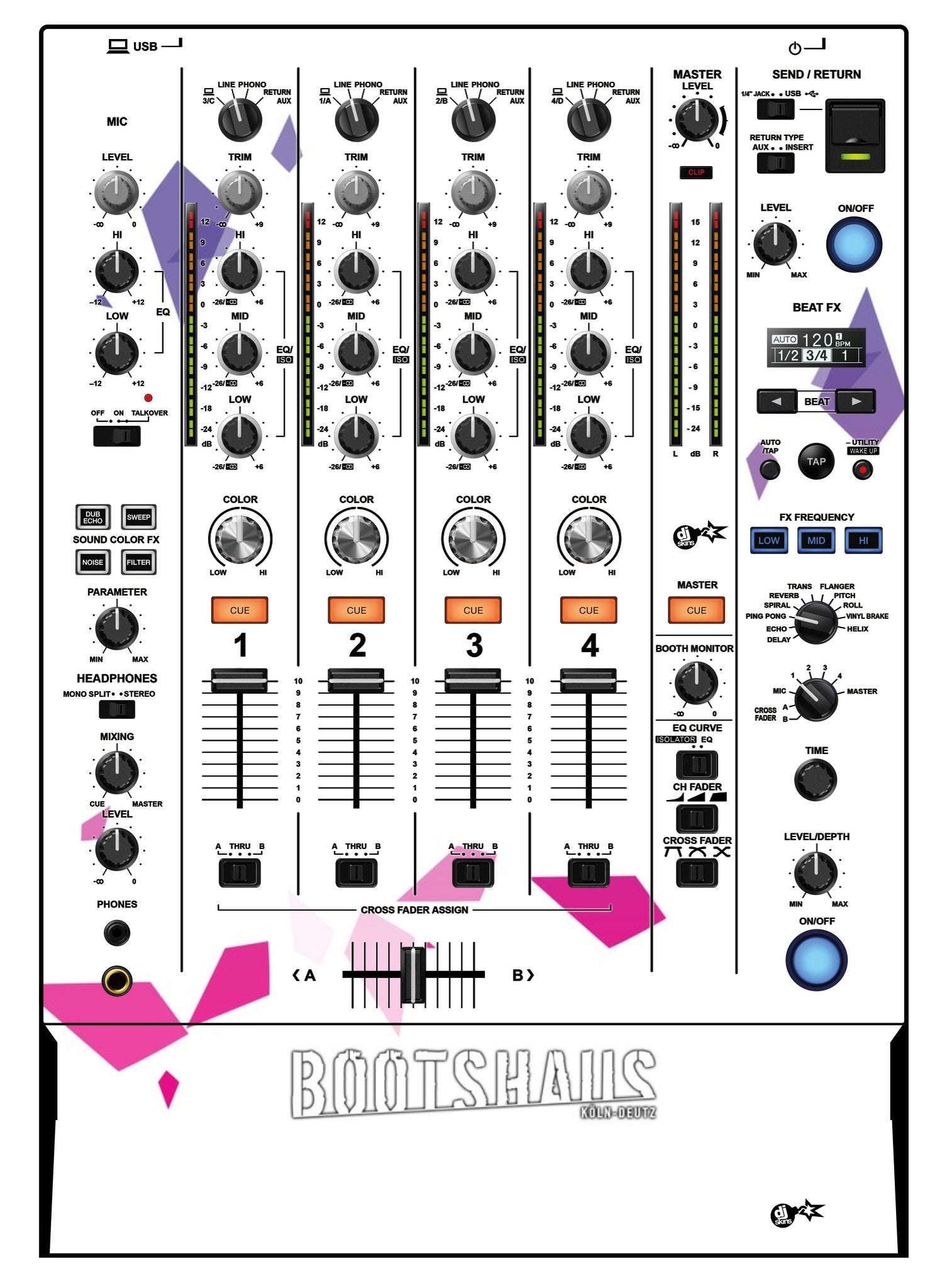 Pioneer DJ DJM 750 MK2 Skin Bootshaus 2