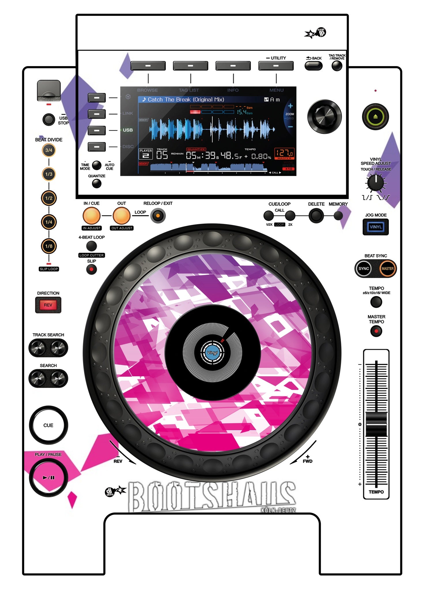 Pioneer DJ CDJ 900 NEXUS Skin Bootshaus 2