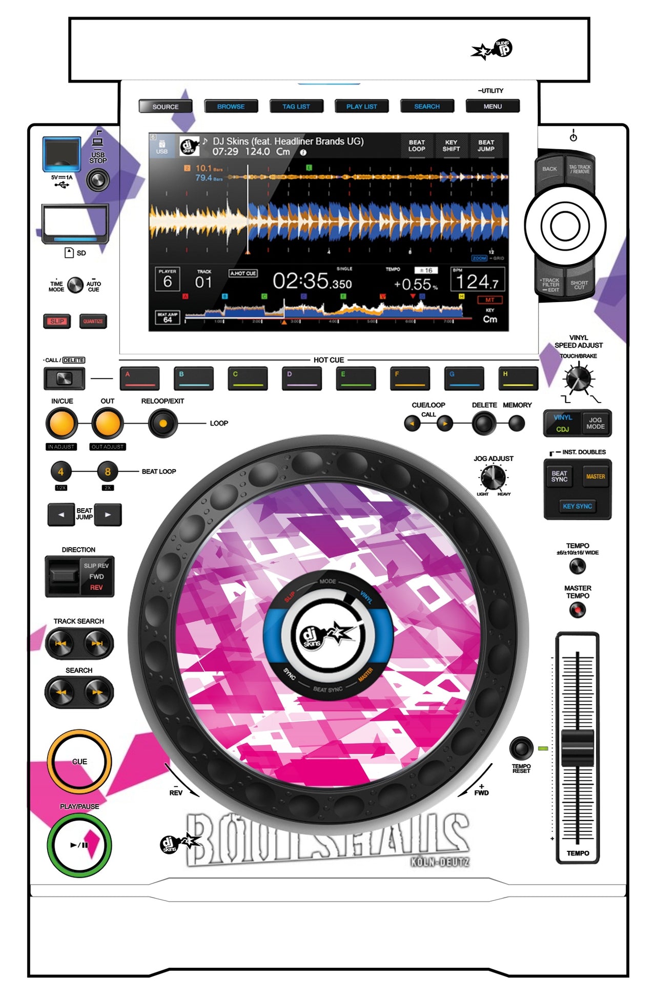 Pioneer DJ CDJ 3000 Skin Bootshaus 2