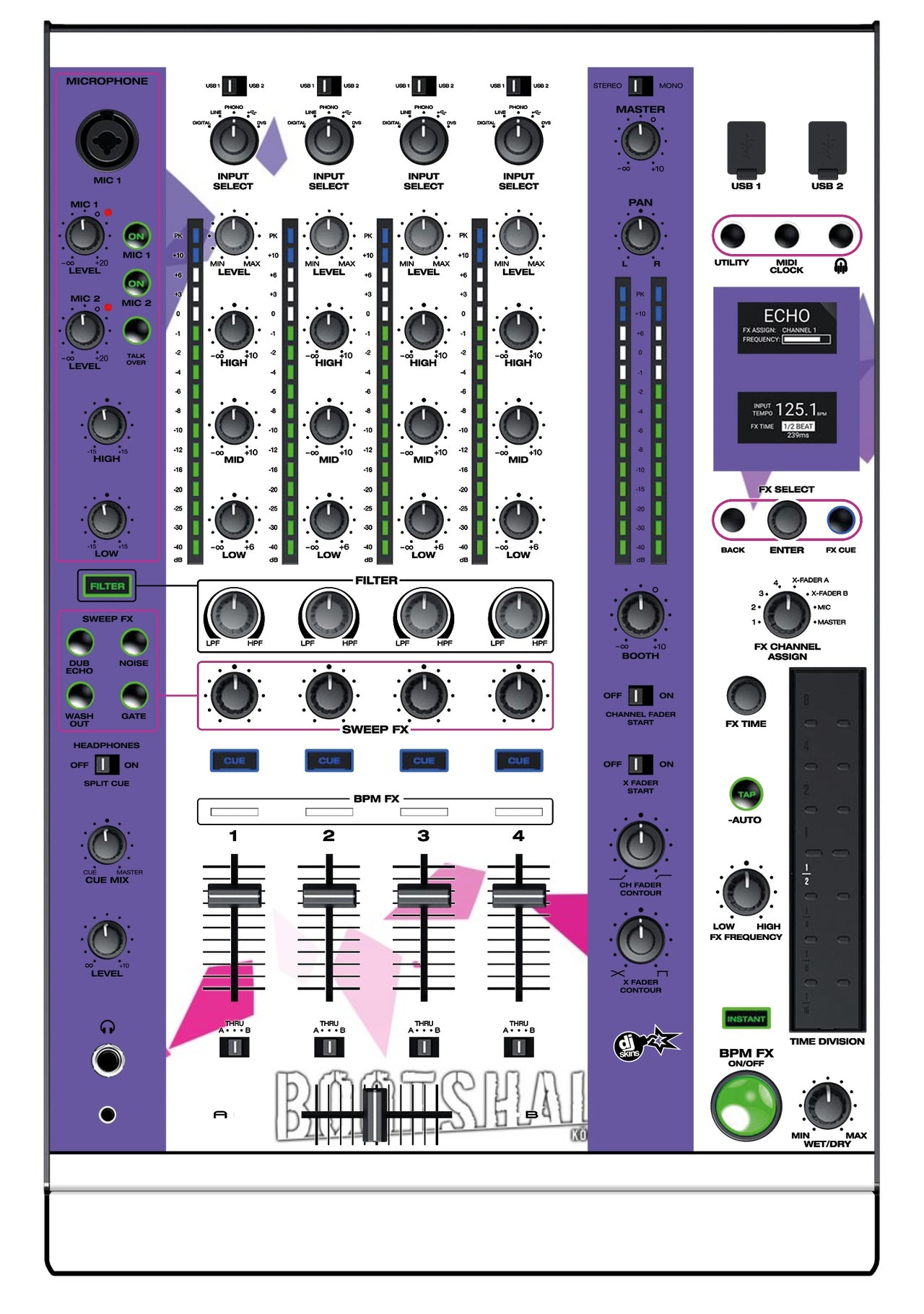 Denon DJ X 1800 Skin Bootshaus 2