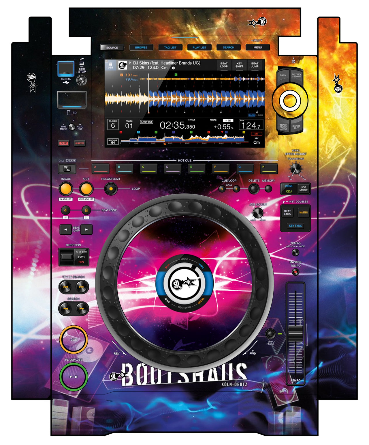 Pioneer DJ CDJ 3000 incl. SIDES Skin Bootshaus