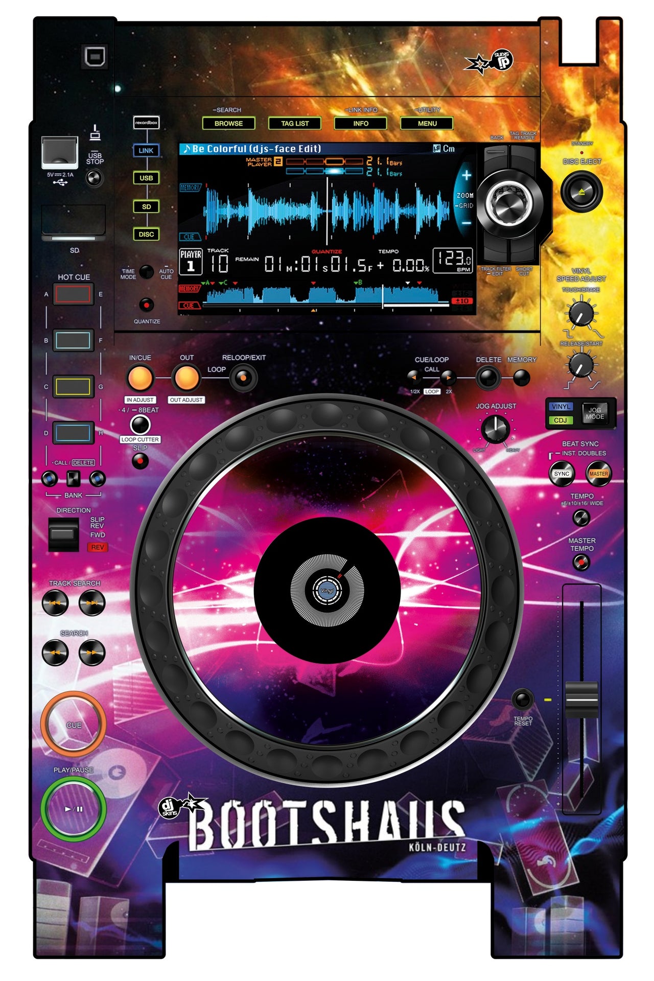 Pioneer DJ CDJ 2000 NEXUS 2 Skin Bootshaus