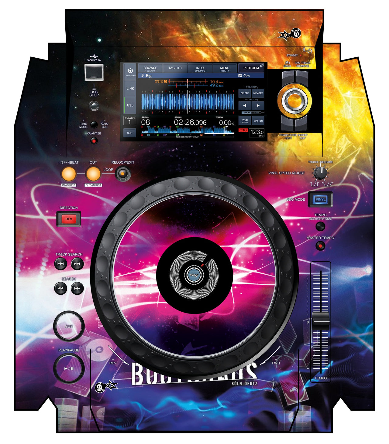 Pioneer DJ XDJ 1000 MK2 Skin Bootshaus