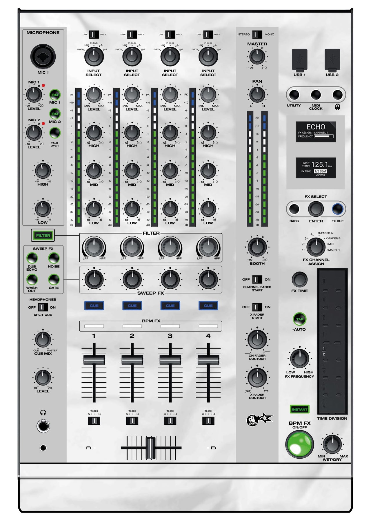 Denon DJ X 1800 Skin Breakout