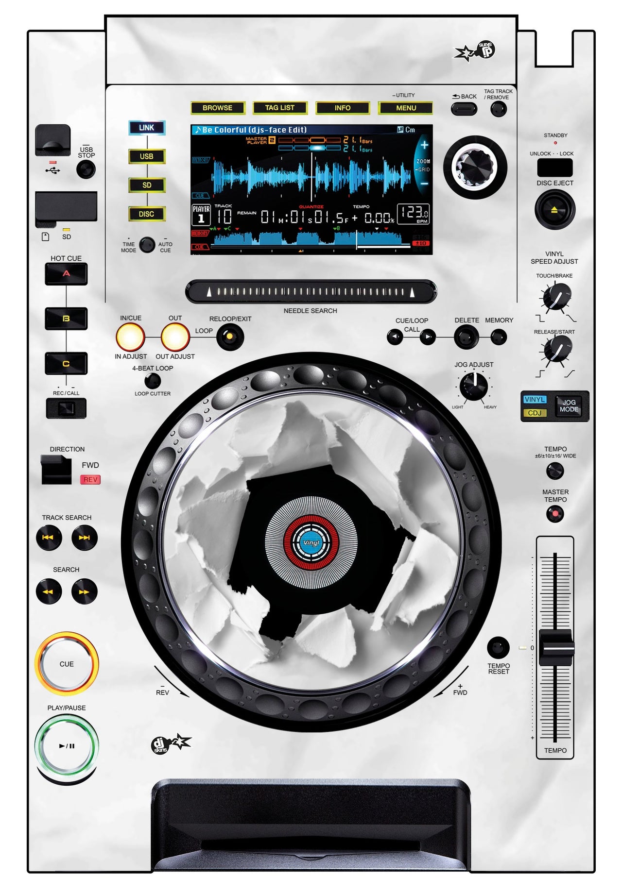 Pioneer DJ CDJ 2000 Skin Breakout