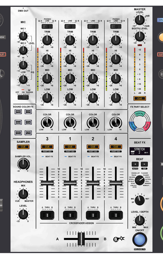 Pioneer DJ DDJ FLX10 MIXER Skin Breakout