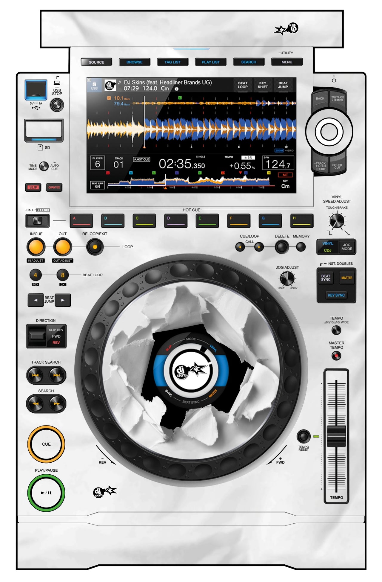 Pioneer DJ CDJ 3000 Skin Breakout