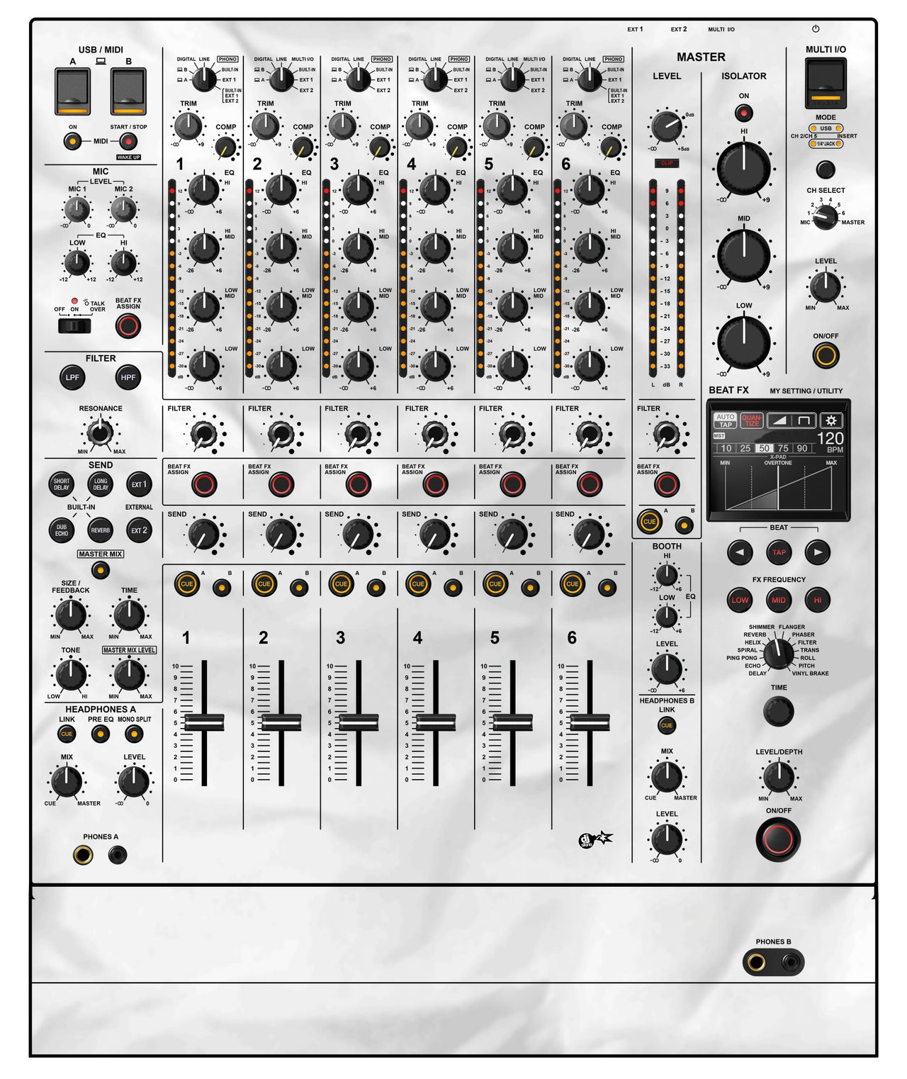 Pioneer DJ DJM V10 LF Skin Breakout