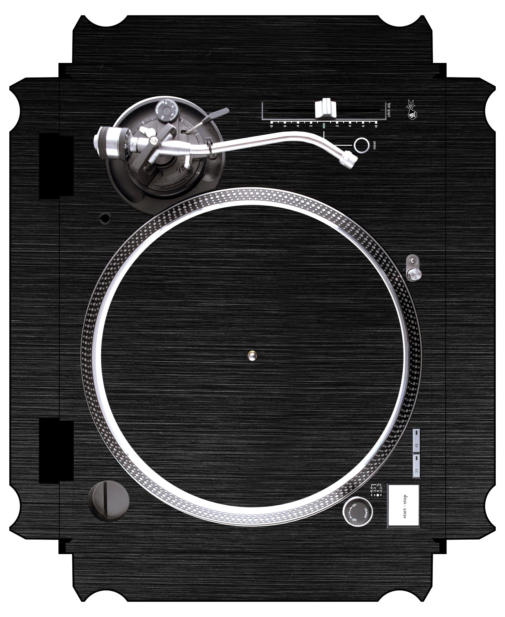 Technics 1200 / 1210 MK5 VERTICAL Skin Brushed Black