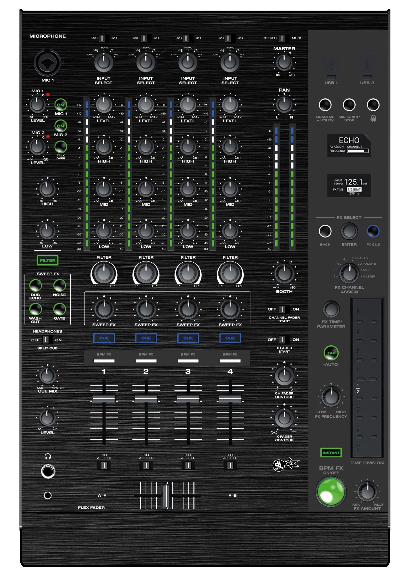 Denon DJ X 1850 Skin Brushed Black