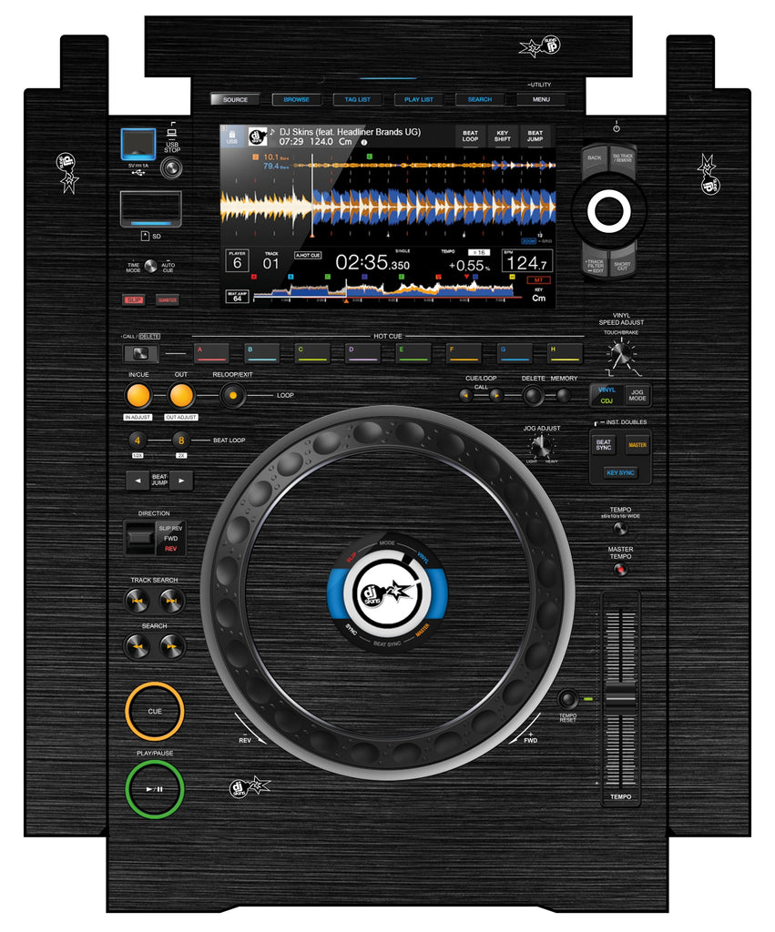 Pioneer DJ CDJ 3000 incl. SIDES Skin Brushed Black