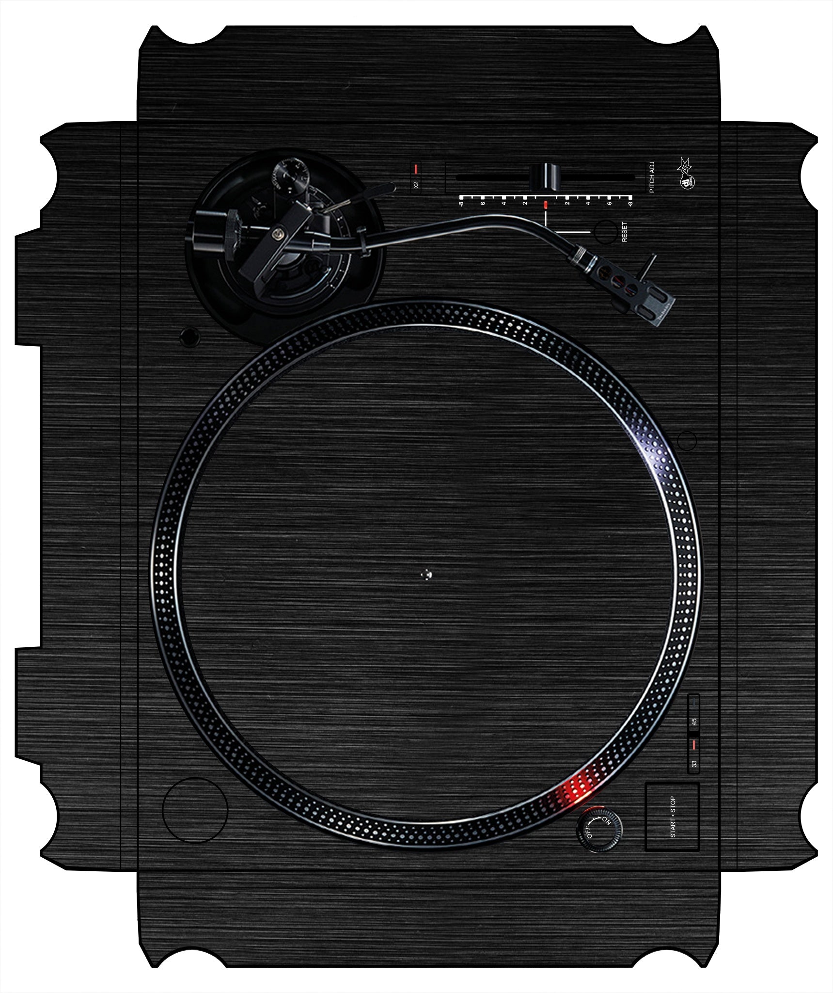 Technics 1200 / 1210 MK7 VERTICAL Skin Brushed Black