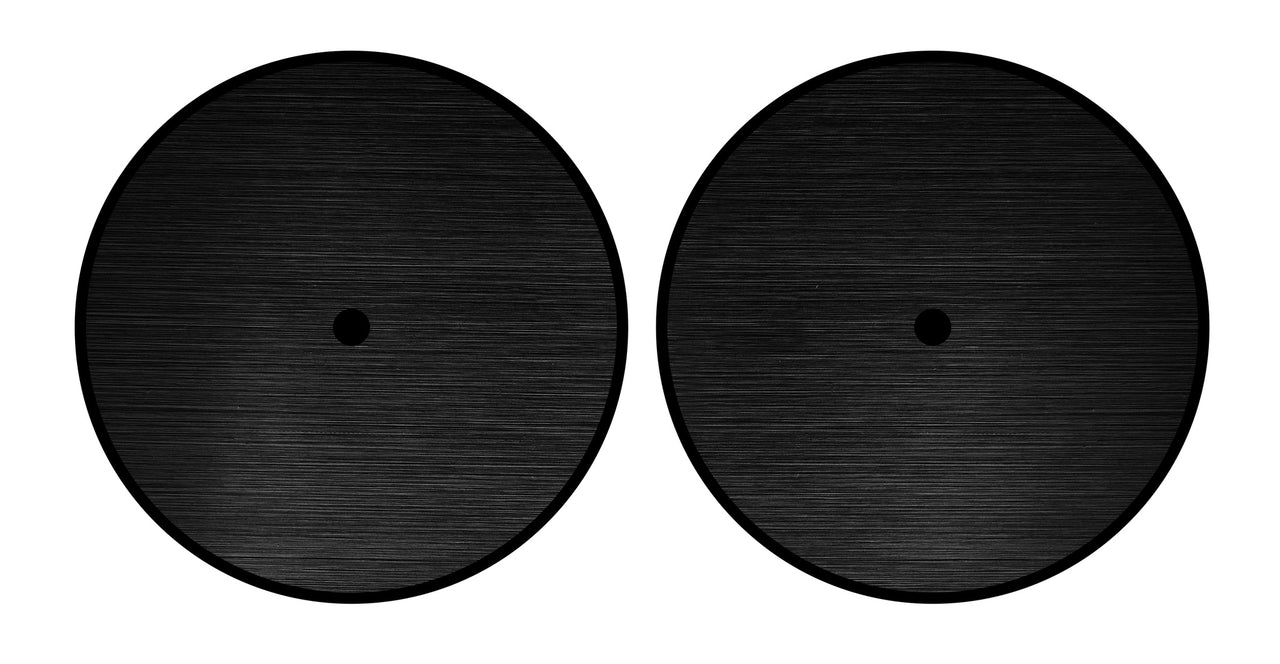 Universal Vinyl Labelsticker (10.2 cm - REGULAR) Skin Brushed Black