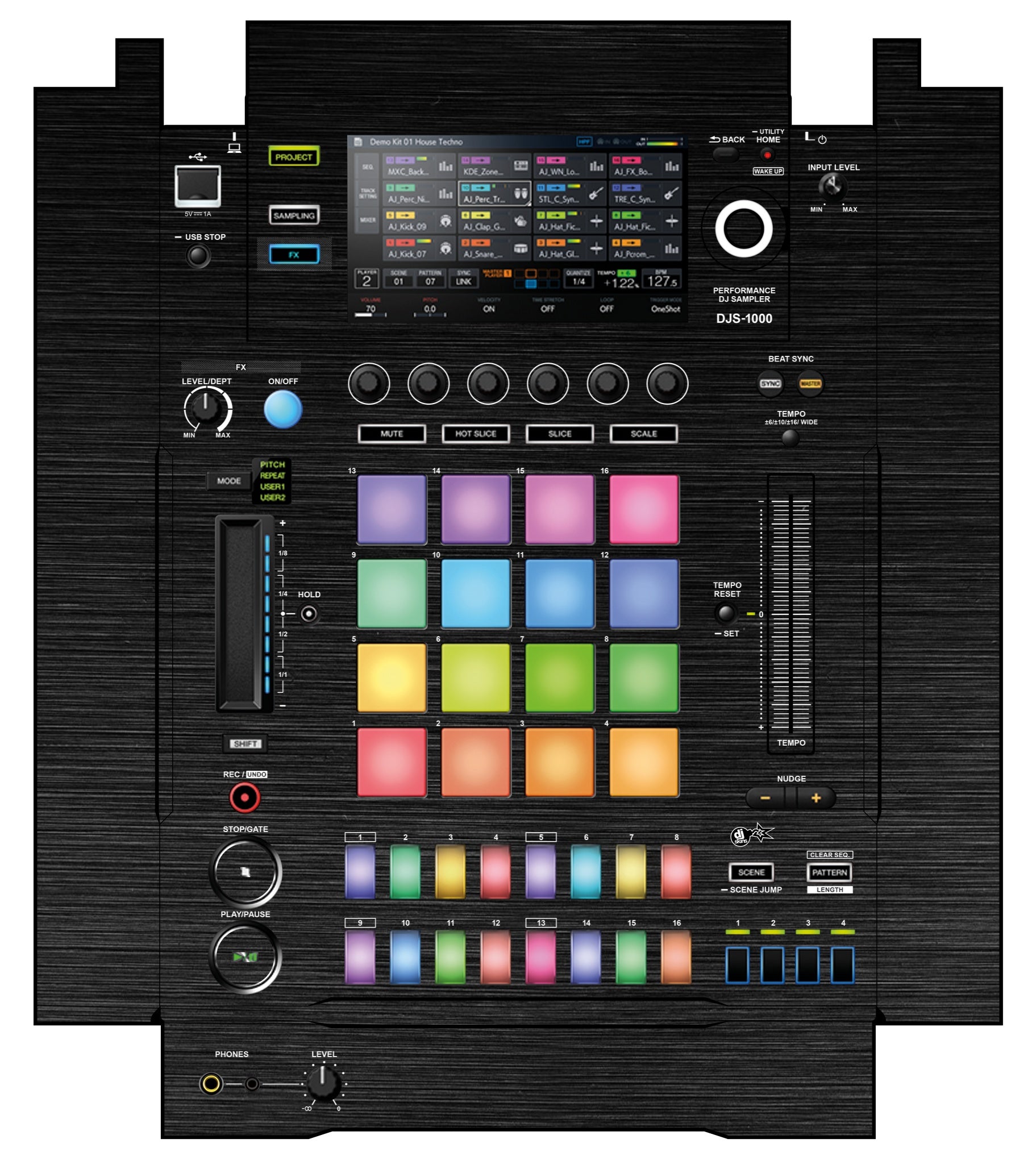 Pioneer DJ DJS 1000 Skin Brushed Black