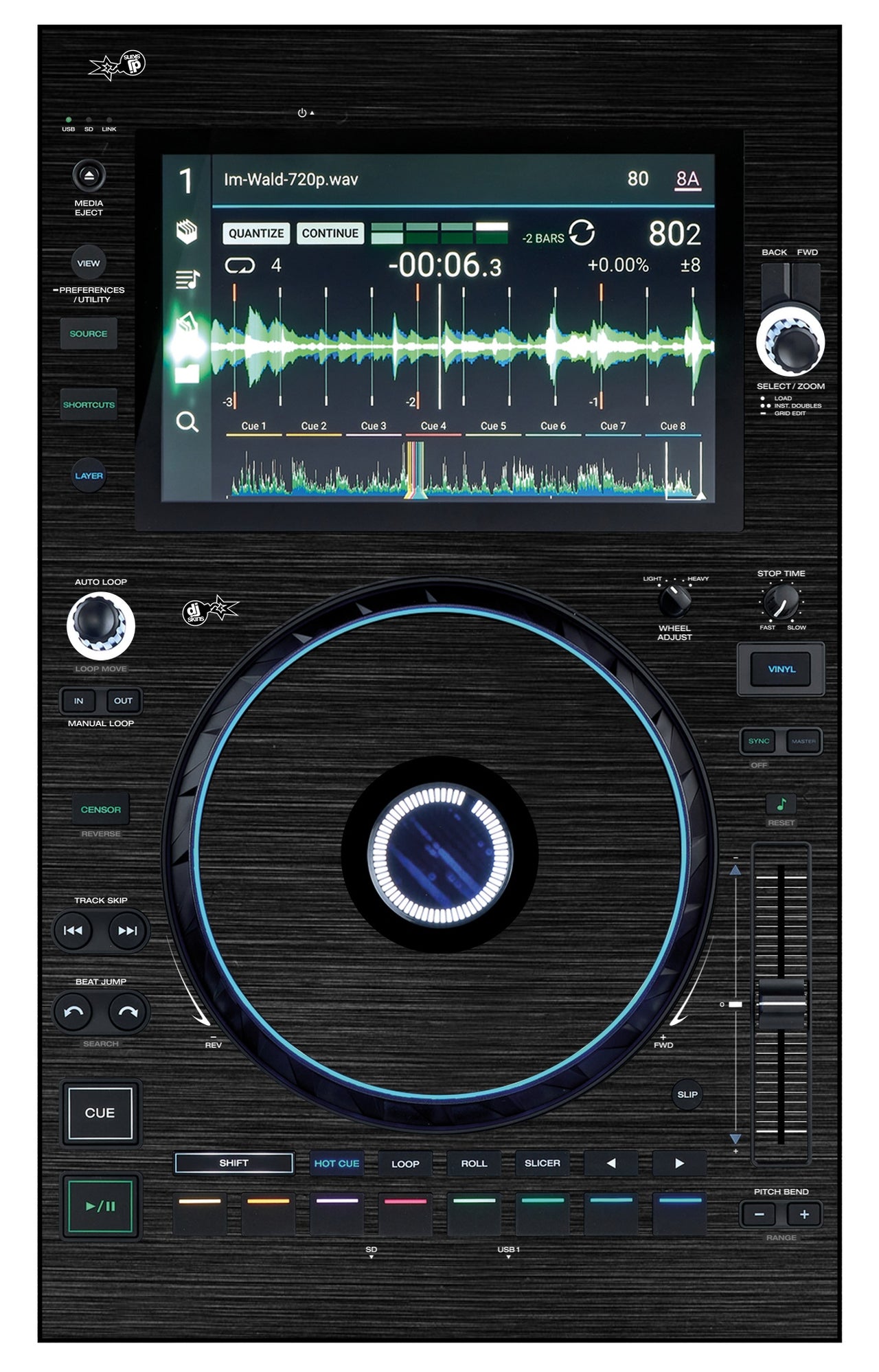 Denon DJ SC 6000 Skin Brushed Black