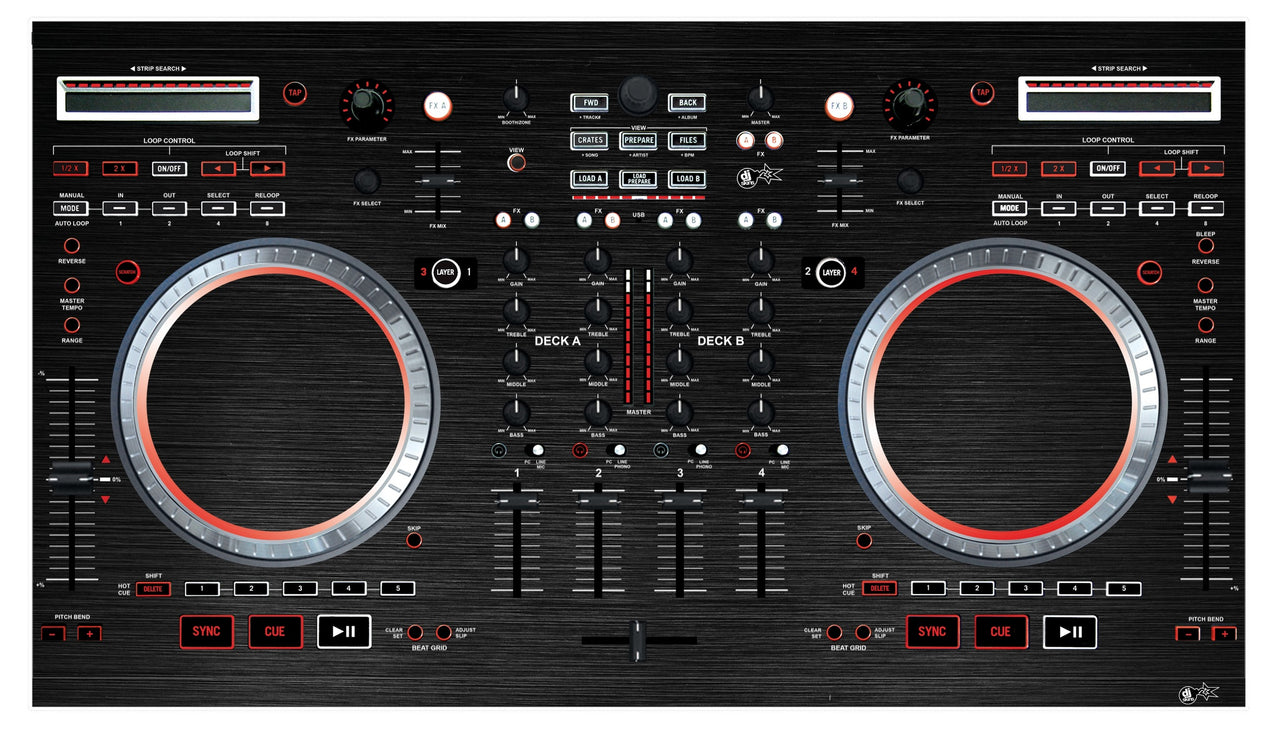 Numark NS 6 Skin Brushed Black