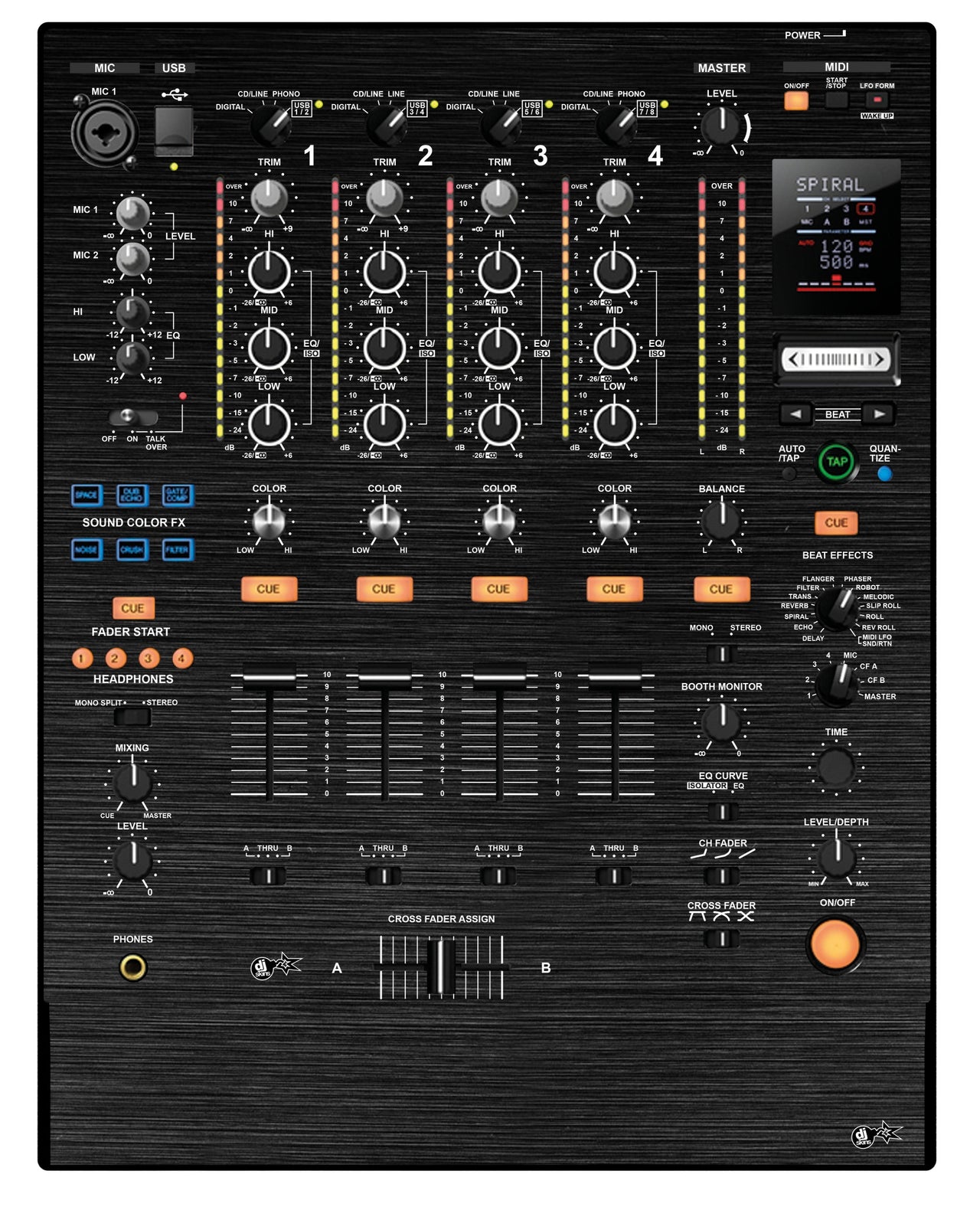 Pioneer DJ DJM 900 NEXUS Skin Brushed Black