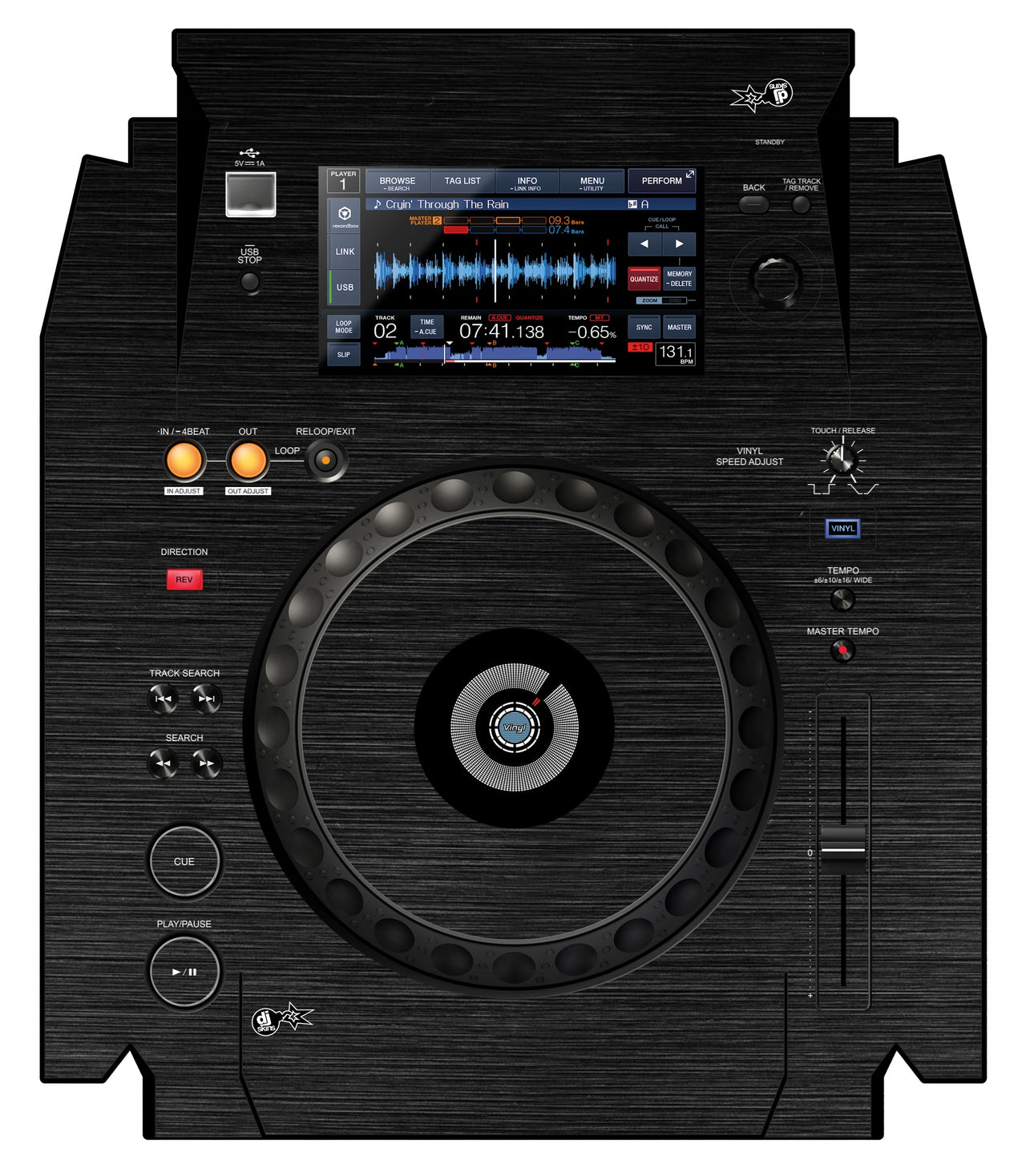 Pioneer DJ XDJ 1000 Skin Brushed Black