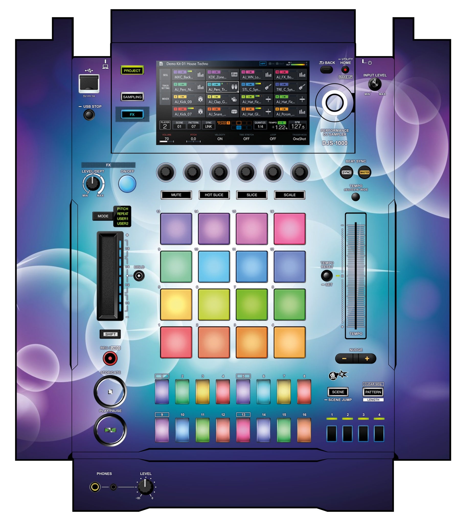 Pioneer DJ DJS 1000 Skin Bubble Space