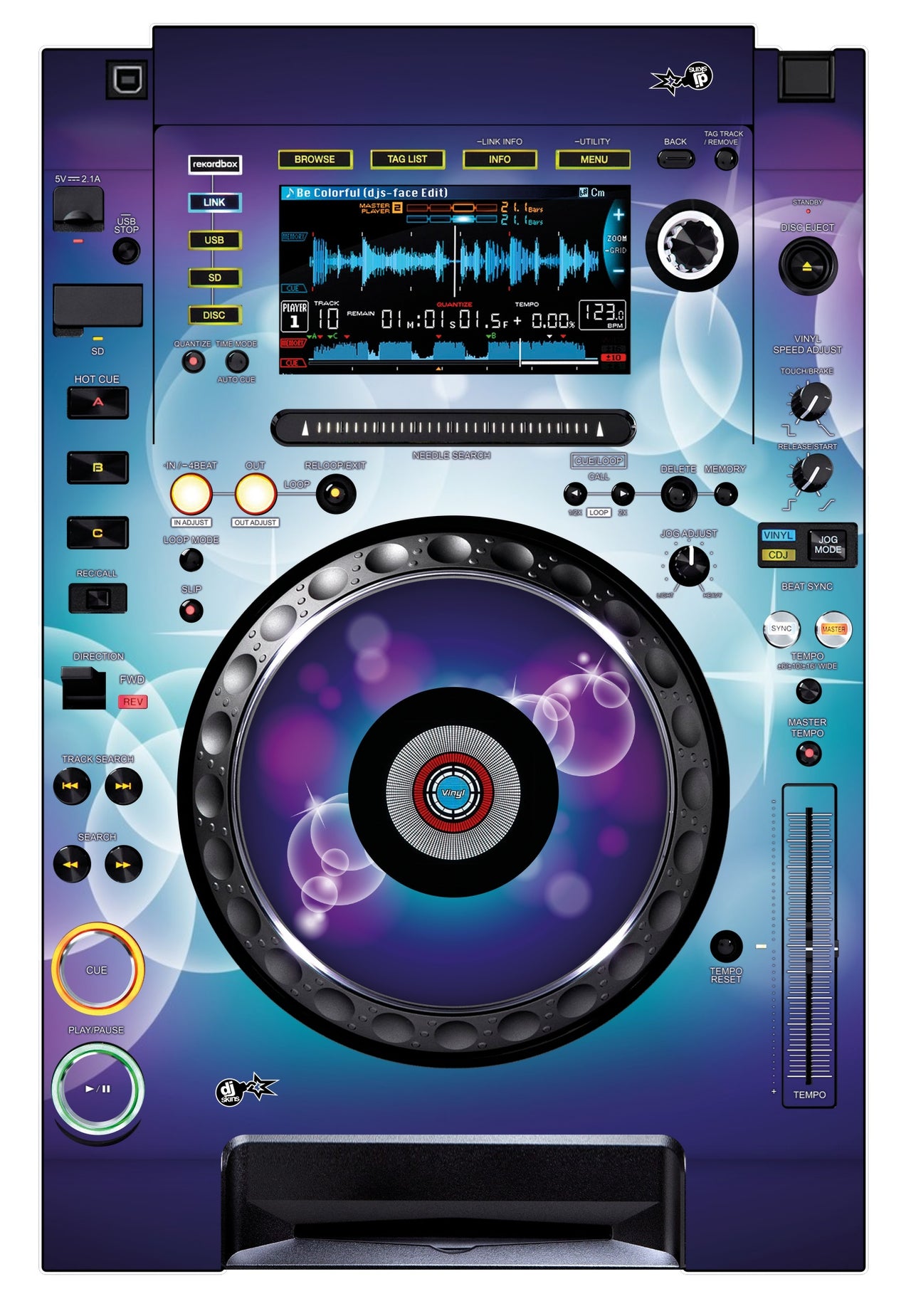 Pioneer DJ CDJ 2000 NEXUS Skin Bubble Space