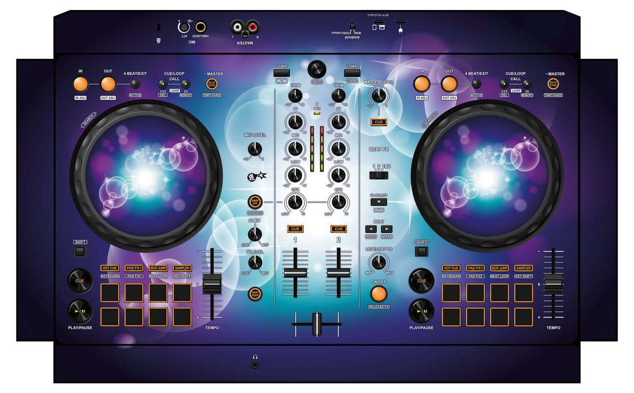 Pioneer DJ DDJ FLX 4 Skin Bubble Space