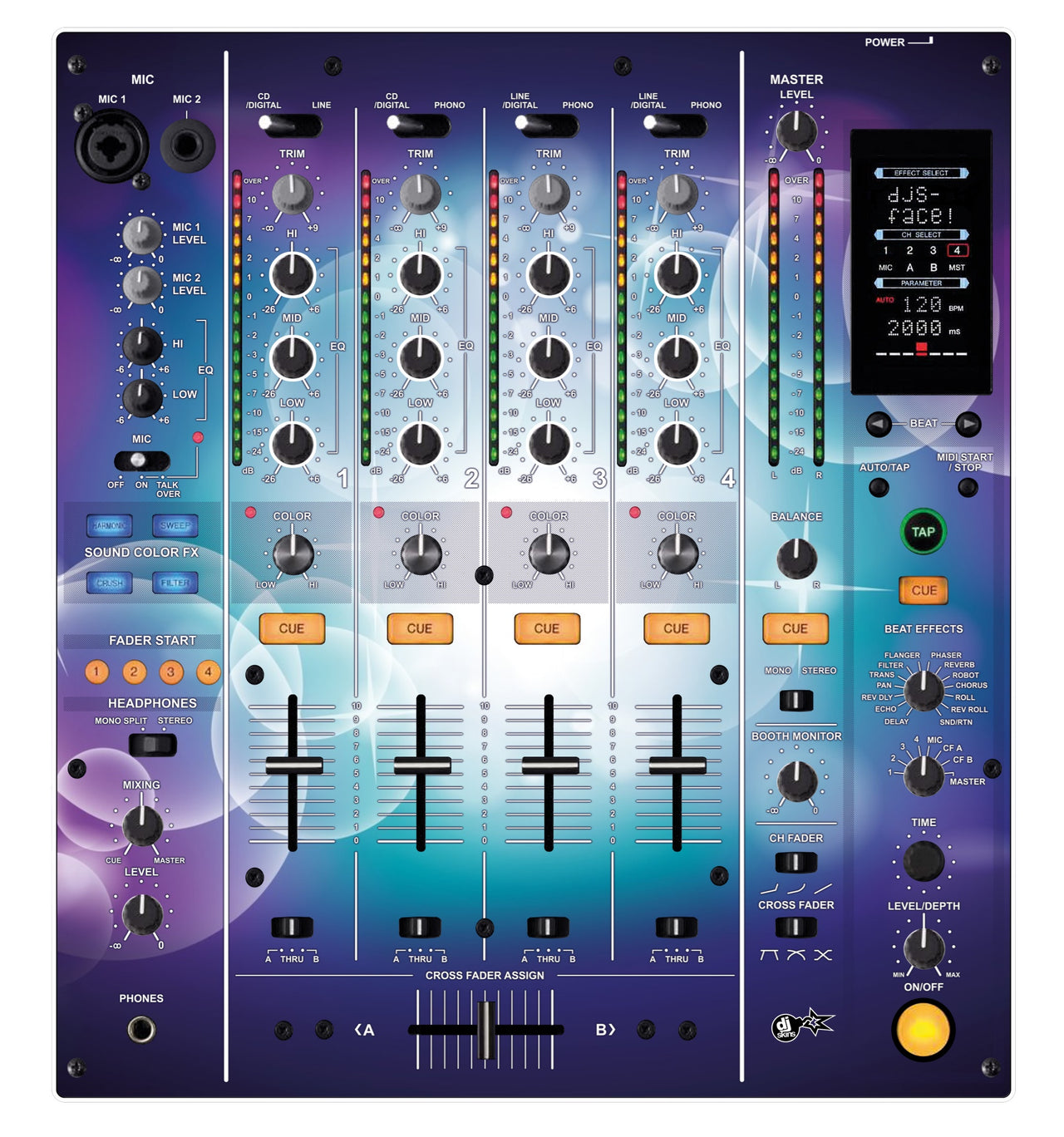 Pioneer DJ DJM 800 Skin Bubble Space