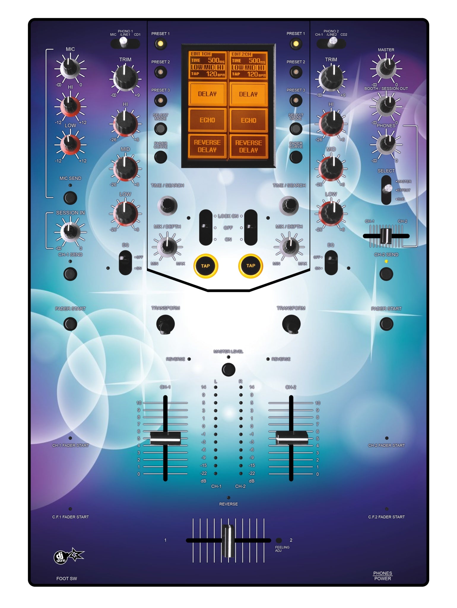 Pioneer DJ DJM 909 Skin Bubble Space