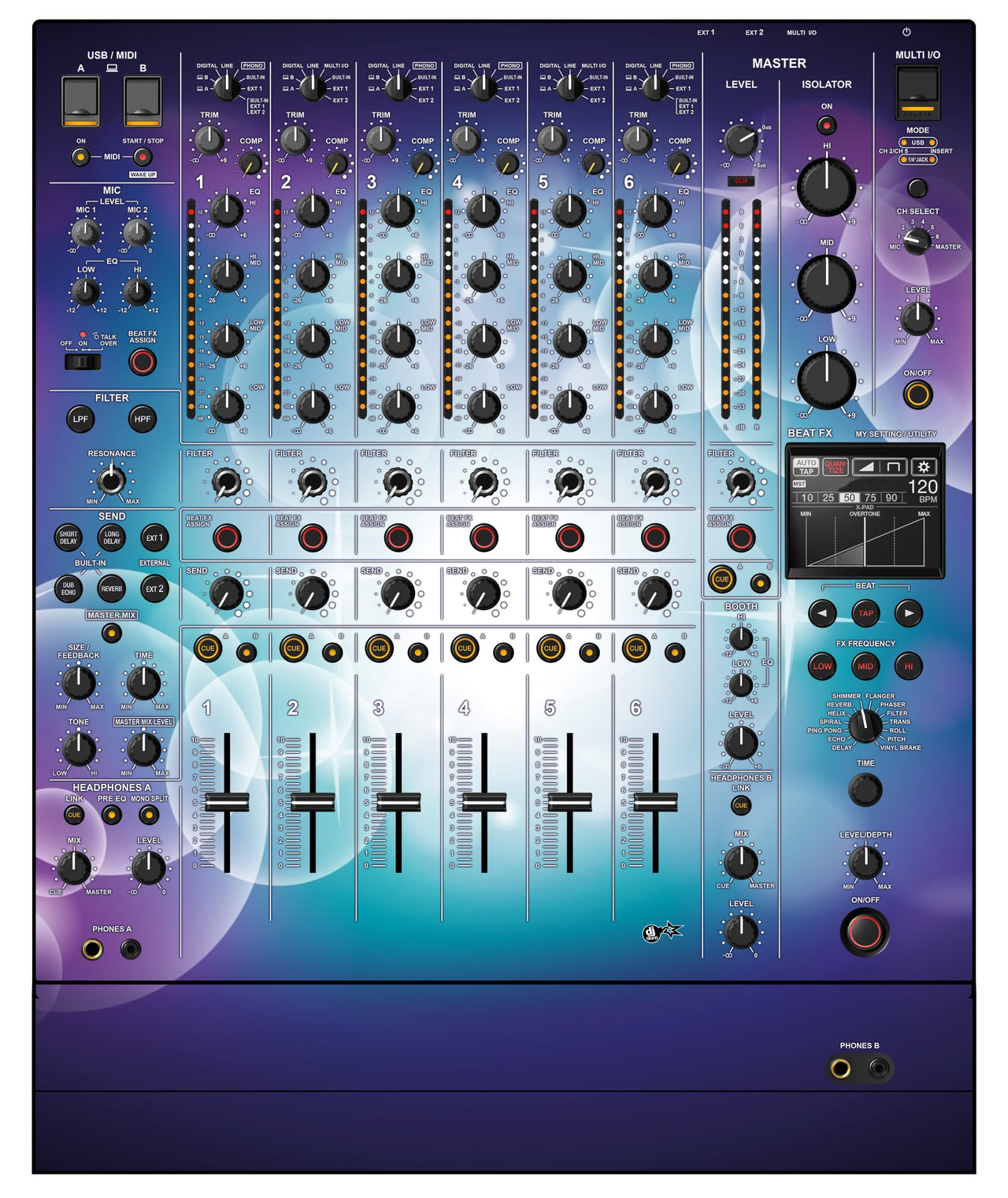 Pioneer DJ DJM V10 LF Skin Bubble Space