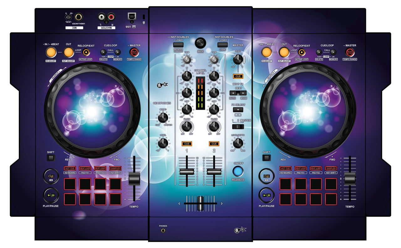 Pioneer DJ DDJ 400 Skin Bubble Space