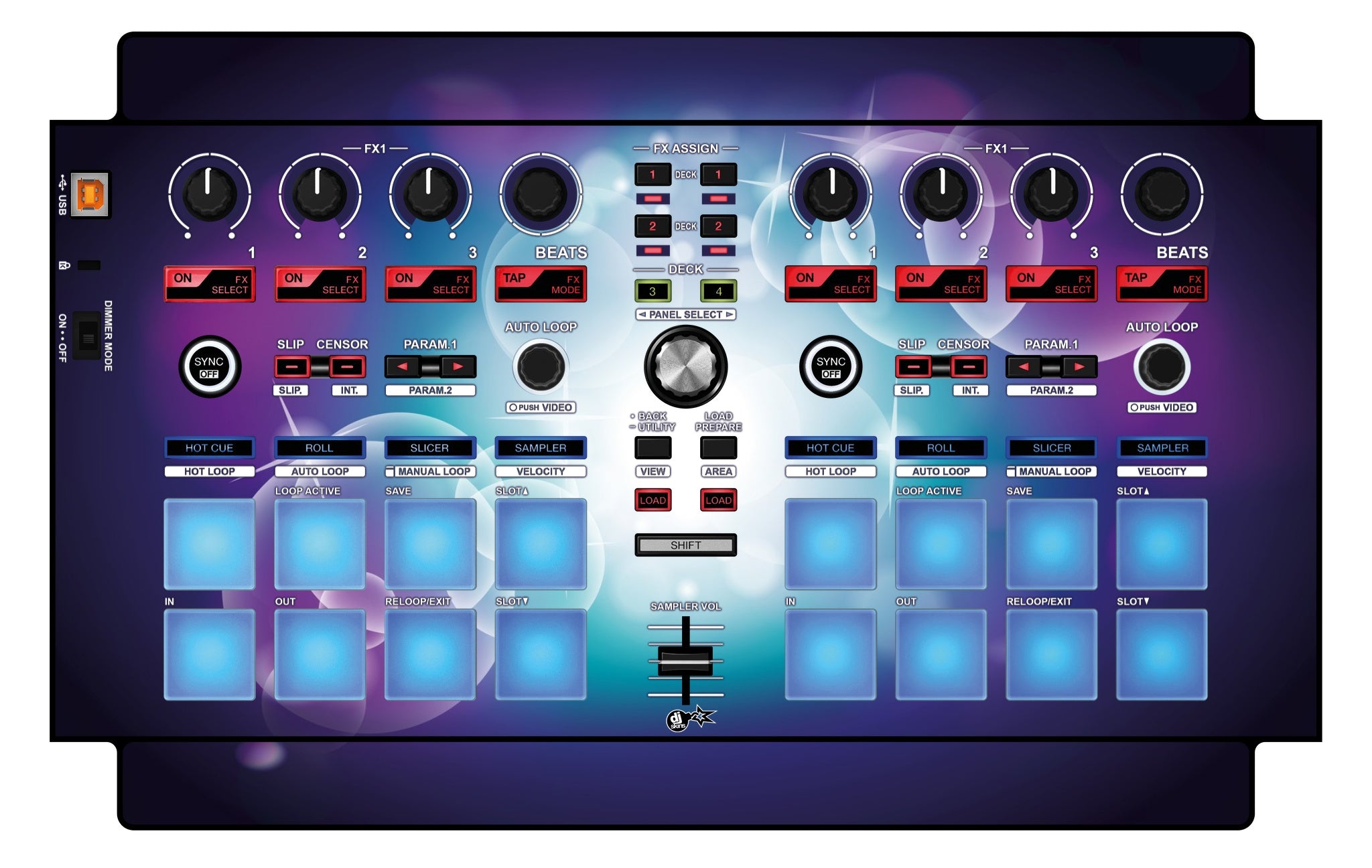 Pioneer DJ DDJ SP 1 Skin Bubble Space