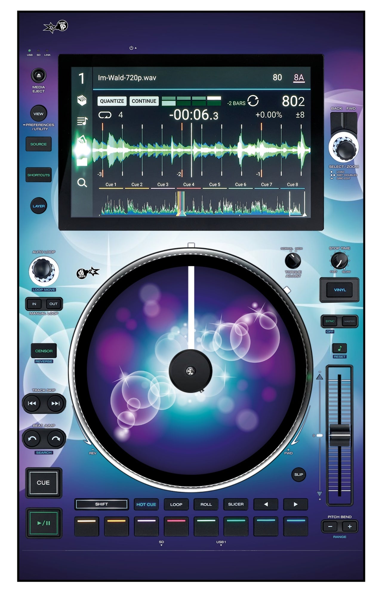Denon DJ SC 6000 M Skin Bubble Space