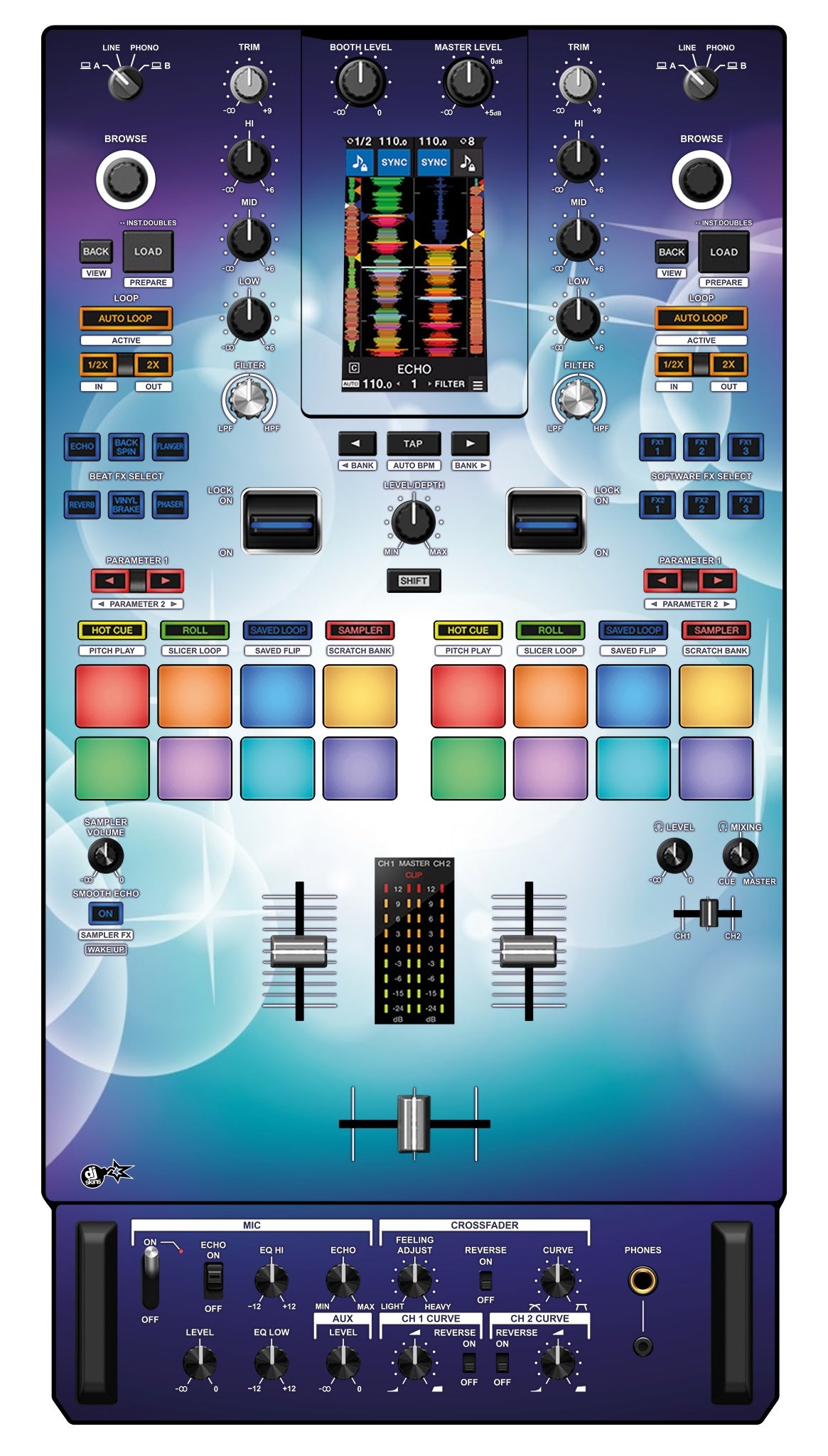 Pioneer DJ DJM S11 Skin Bubble Space